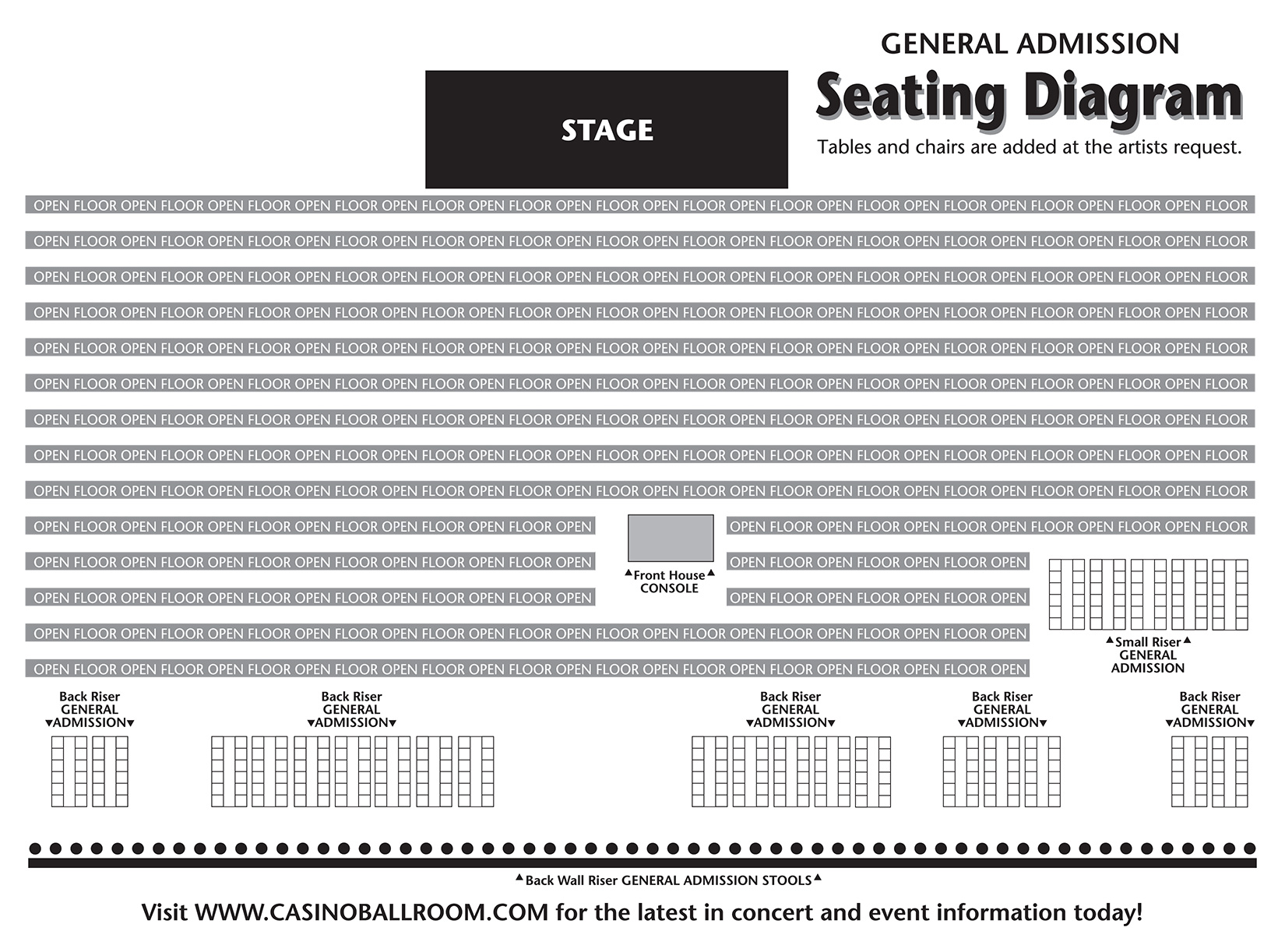 Cannery Ballroom Seating Chart